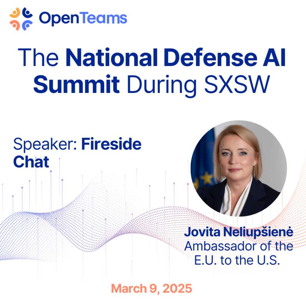 Jovita Neliupšienė, Ambassador of the EU to the US speaks at the National Defense & AI Summit during SXSW