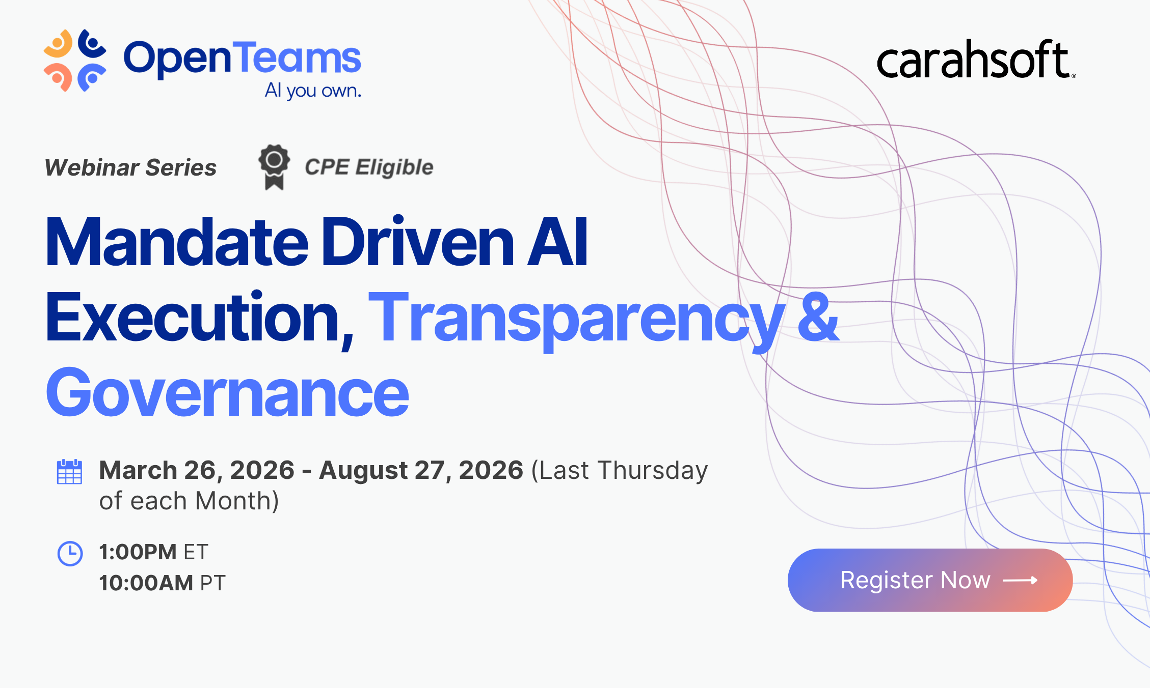 Federal AI Governance Webinar Series | OpenTeams & Carahsoft