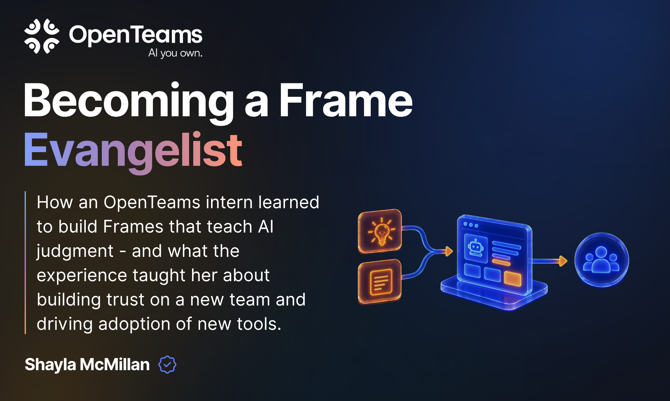 Becoming a Frame Evangelist